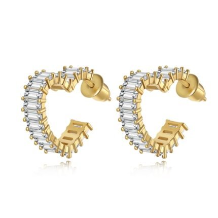 Aurojewels Silver Love Hollow Design Premium Earrings