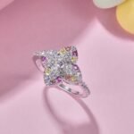 Aurojewels Zirconia Flower Design Ring