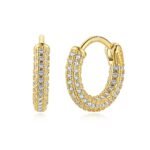 Aurojewels S925 Sterling Silver Round Earrings