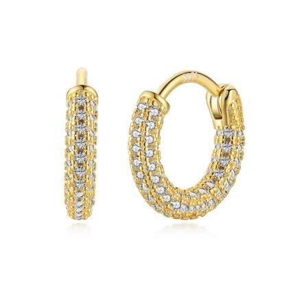 Aurojewels S925 Sterling Silver Round Earrings