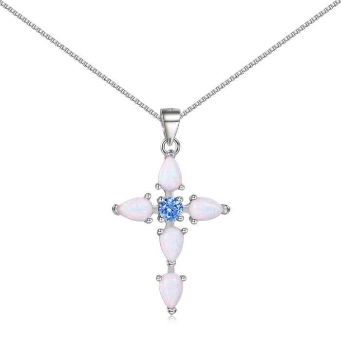 main picture cross necklace