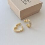 Aurojewels Silver Love Hollow Design Premium Earrings