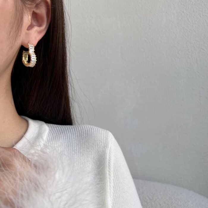 Aurojewels Silver Love Hollow Design Premium Earrings