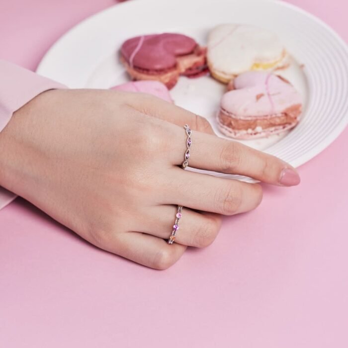 Aurojewels Colourful Round Zirconia and Full Diamonds Design Ring
