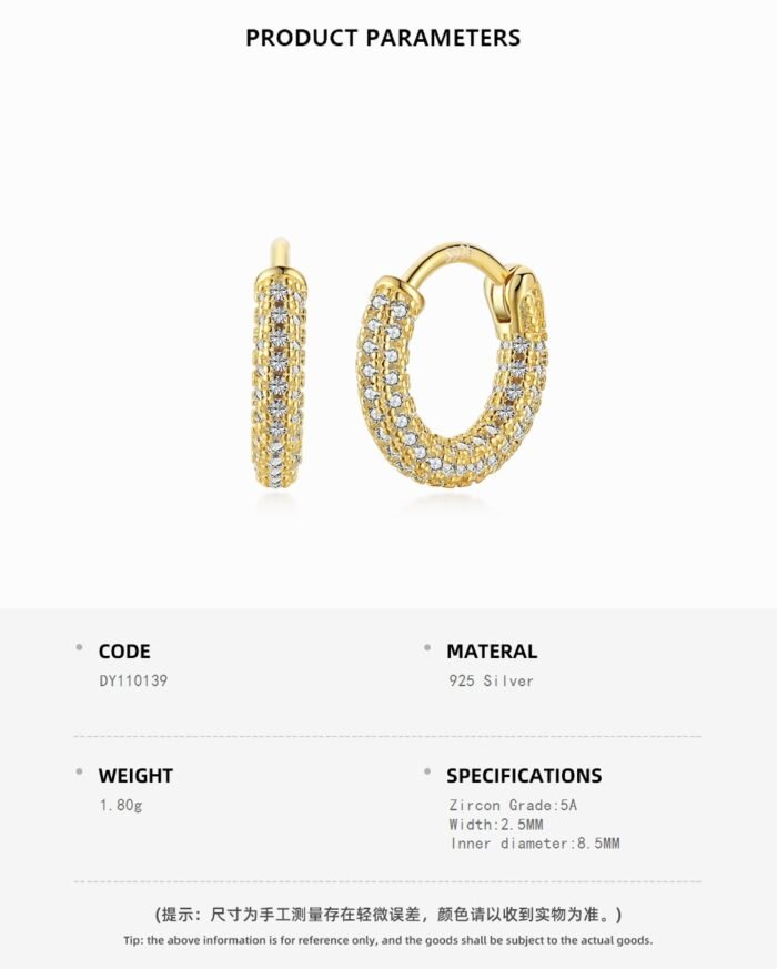 size of the silver round earring
