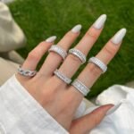 Aurojewels Zirconia Full Diamonds Hollow Design Fashion Ring