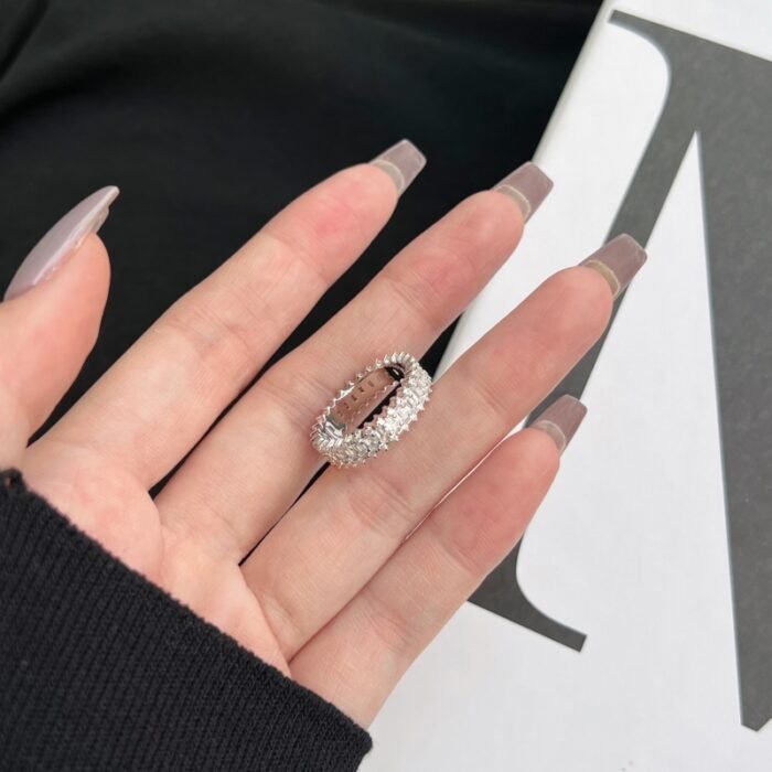 Aurojewels Zirconia Full Diamonds Hollow Design Fashion Ring