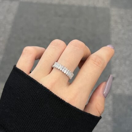 Aurojewels Zirconia Full Diamonds Hollow Design Fashion Ring