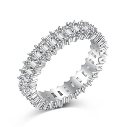 Aurojewels Zirconia Full Diamonds Hollow Design Fashion Ring