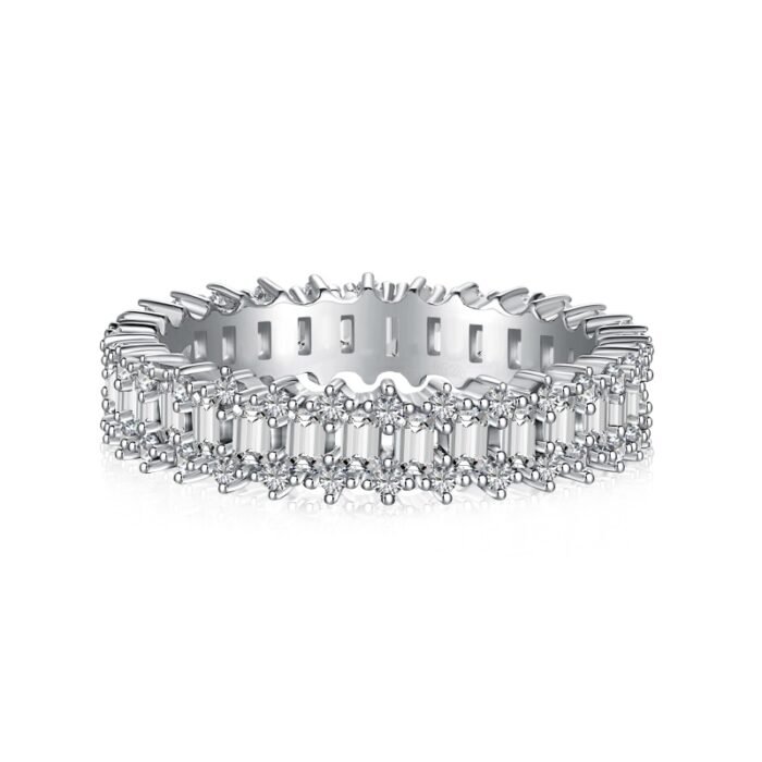 Aurojewels Zirconia Full Diamonds Hollow Design Fashion Ring