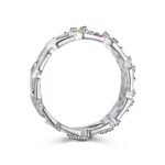 Aurojewels Colourful Zirconia Set Openwork Design Ring