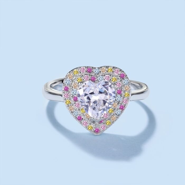 Aurojewels Zirconia Heart Shape Design Ring