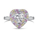 Aurojewels Zirconia Heart Shape Design Ring