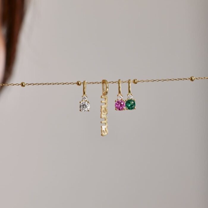Aurojewels Silver S925 Gold Round Zirconium Inlaid “mama” Pendant - Image 5