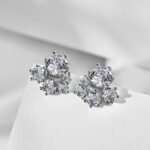 Aurojewels S925 Sterling Silver White Round Zirconia Fashion Earrings - Image 6