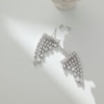 Aurojewels Tassel Multi Array Round Zirconia Pear Drop Earrings