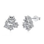 Main picture of Aurojewels S925 Sterling Silver White Round Zirconia Fashion Earrings