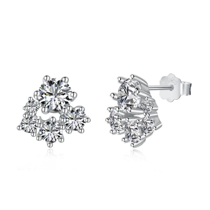 Main picture of Aurojewels S925 Sterling Silver White Round Zirconia Fashion Earrings