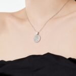 Aurojewels White Trapezoidal Stone Round Fashion Necklace - Image 2