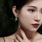 model trying on picture of earring