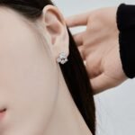 Aurojewels S925 Sterling Silver White Round Zirconia Fashion Earrings - Image 3