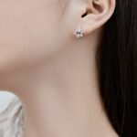 Aurojewels S925 Sterling Silver White Round Zirconia Fashion Earrings - Image 7