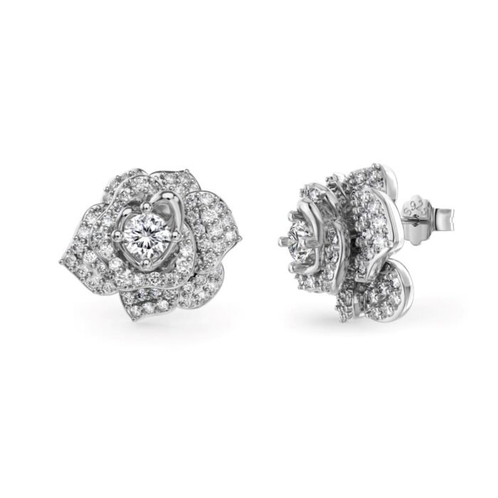 main picture of Aurojewels Fantasy Oasis Rose Stud Earring