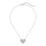 Aurojewels Round Zirconia with Heart Design Necklace - Image 5