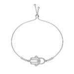 Main picture of Aurojewels S925 Silver Blue Round Zirconia Set Bracelet