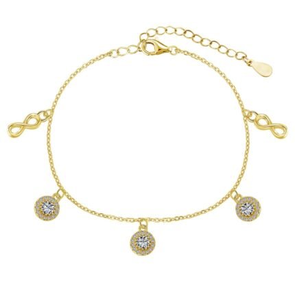 Aurojewels S925 Silver Infinity Symbol Fashion Anklet