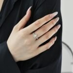 Aurojewels Silver S925 White Pear Drops Round Zirconia Fashion Design Set