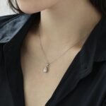 Aurojewels Silver S925 White Pear Drops Round Zirconia Fashion Design Set