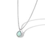 Aurojewels Silver S925 White Colorful Pear Drops Synthetic Stone Jewelry Set