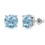 Aurojewels Silver S925 Light Navy Blue Round Zirconia Fashion Premium Set