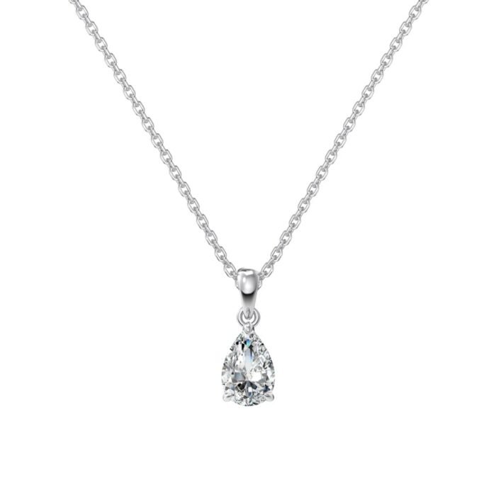 Aurojewels Silver S925 White Pear Drops Round Zirconia Fashion Design Set