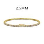 Aurojewels S925 Sterling Silver 5A Diamond Invisible Clasp Tennis Bracelet