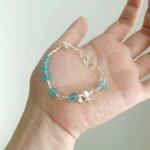 Aurojewels S925 Sterling Silver White Crystal Pearl Bracelet