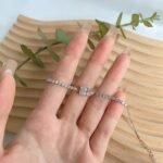Aurojewels S925 Sterling Silver Pink Heart Zirconia "You&Me"Bracelet