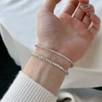 Aurojewels S925 Sterling Silver Round Zirconia Diamond Set Fashion Bracelet